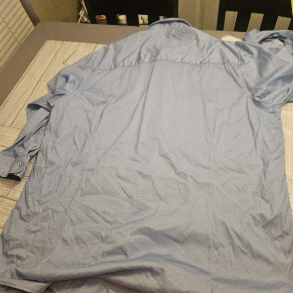 Buttercloth Shirt Mens 3XL Tall Light Blue Button Down Collar Long Sleeve Dress - Picture 5 of 6